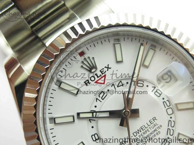 1218 Sky-Dweller 326934 SS Noob 1:1 Best Edition White Dial on SS Bracelet Asian 23J to TechFriendly 2880